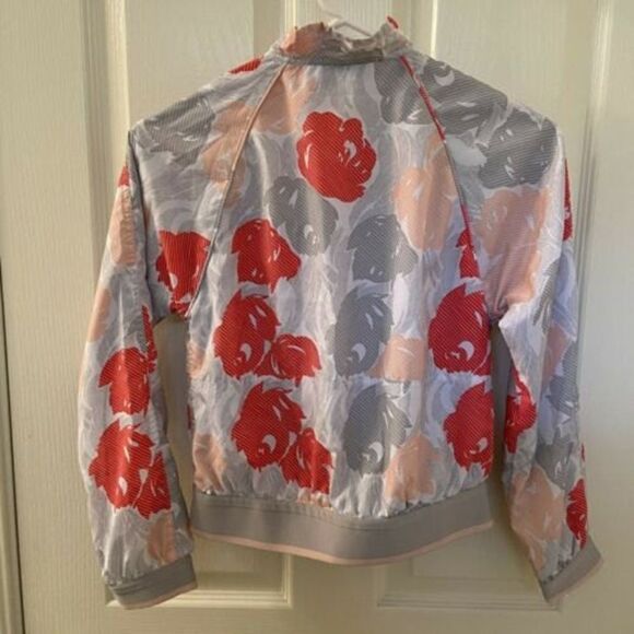 Adidas By Stella McCartney Floral Barricade Windbreaker Jacket Girls Size S 9-10 - Picture 9 of 10